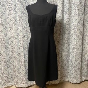 Tahari Womens Black Sheath Dress‎ Size 8 Sleeveless Ribbed Work